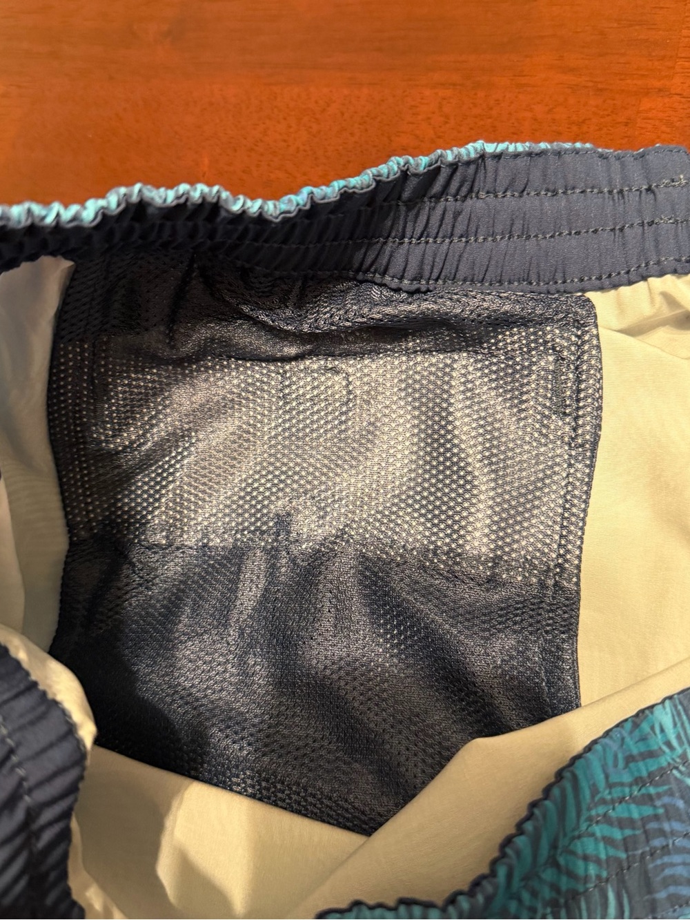 Men’s Blue Teal Printed Athletic Shorts/ swim trunks XXL new with‎ tag - Picture 4 of 9